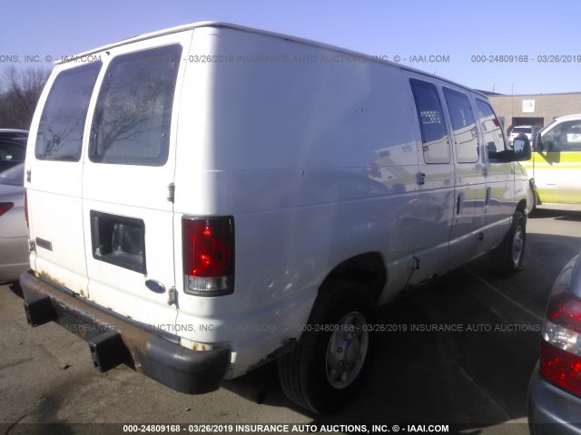 1FTNE24W78DA89393 - 2008 FORD ECONOLINE E250 VAN WHITE photo 4