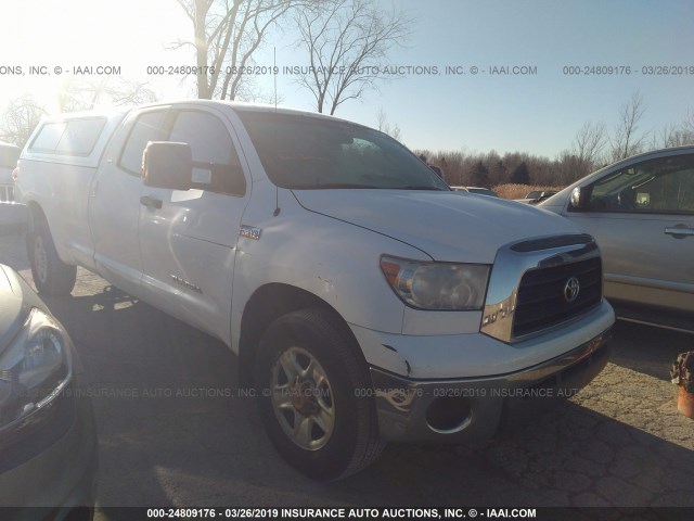 5TFCV54167X004909 - 2007 TOYOTA TUNDRA DOUBLE CAB SR5 WHITE photo 1