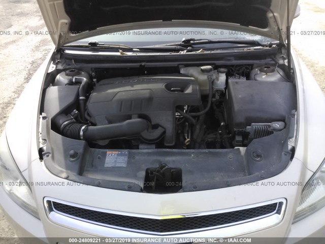 1G1ZC5EB8AF309065 - 2010 CHEVROLET MALIBU 1LT ოქროსფერი ფოტო 10