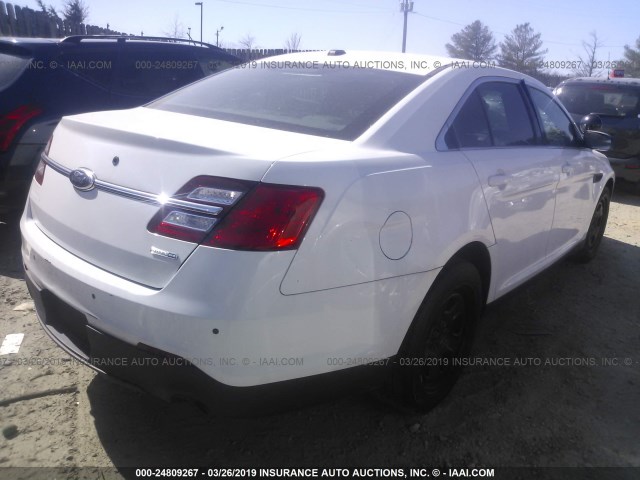 1FAHP2M87DG177979 - 2013 FORD TAURUS POLICE INTERCEPTOR WHITE photo 4