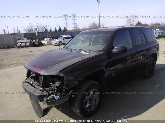 1GNDS13SX42309104 - 2004 CHEVROLET TRAILBLAZER LS/LT BURGUNDY photo 2