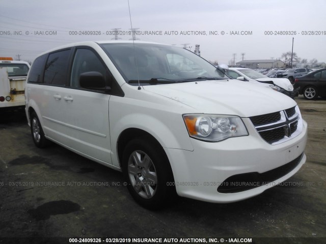 2C4RDGBG5CR373981 - 2012 DODGE GRAND CARAVAN SE WHITE photo 1