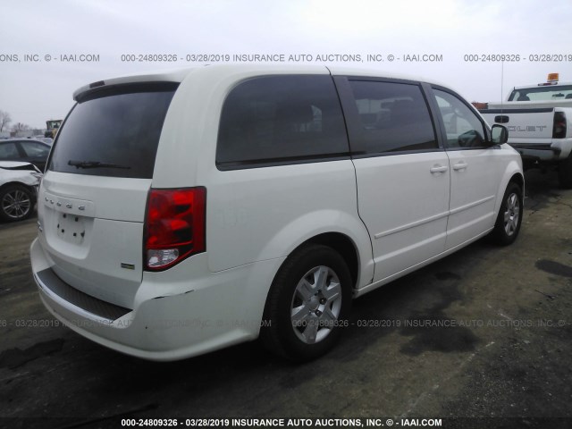 2C4RDGBG5CR373981 - 2012 DODGE GRAND CARAVAN SE WHITE photo 4