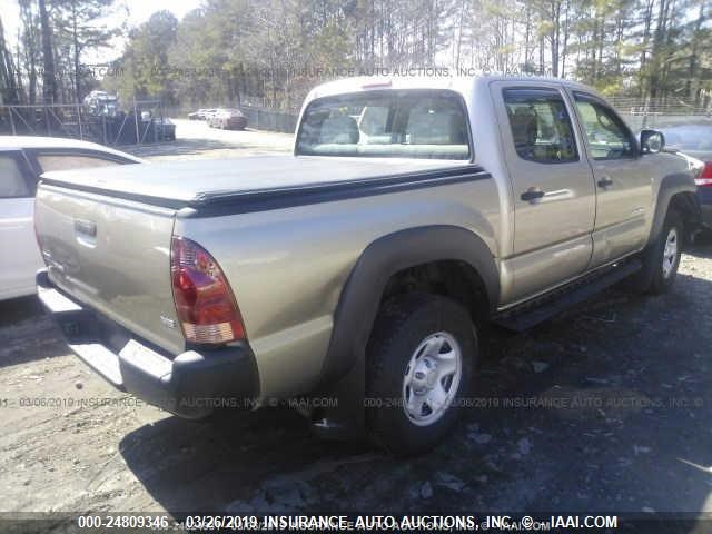 5TELU42N58Z486687 - 2008 TOYOTA TACOMA DOUBLE CAB 棕色 照片 4