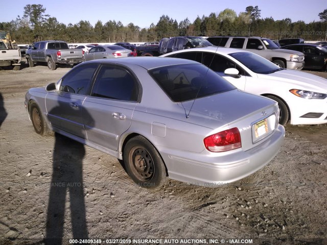 KMHWF25S84A936779 - 2004 HYUNDAI SONATA GL SILVER photo 3