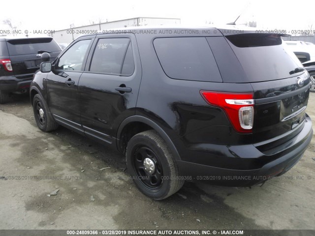 1FM5K8AR6DGC87073 - 2013 FORD EXPLORER POLICE INTERCEPTOR BLACK photo 3