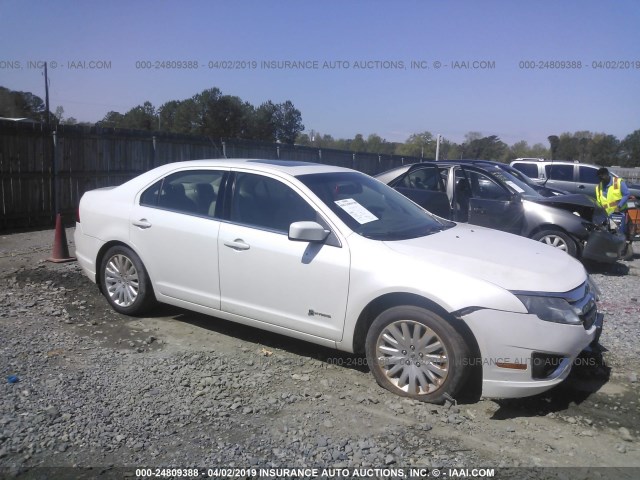 3FADP0L37AR184234 - 2010 FORD FUSION HYBRID WHITE photo 1