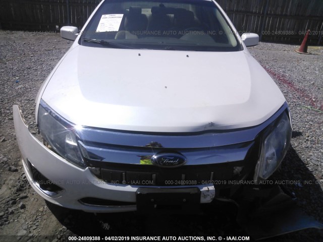 3FADP0L37AR184234 - 2010 FORD FUSION HYBRID WHITE photo 6