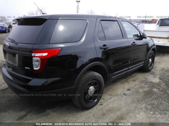 1FM5K8AR0DGA31219 - 2013 FORD EXPLORER POLICE INTERCEPTOR BLACK photo 4