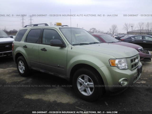 1FMCU4K37AKA29805 - 2010 FORD ESCAPE HYBRID GREEN photo 1