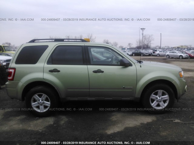 1FMCU4K37AKA29805 - 2010 FORD ESCAPE HYBRID GREEN photo 6