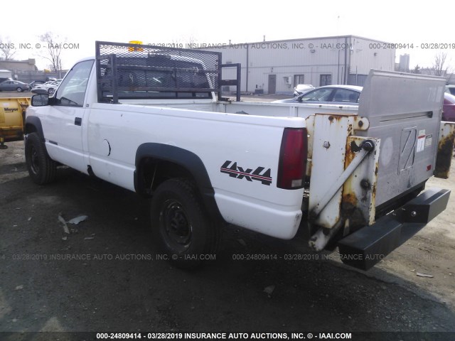 1GTGK24R1YR210689 - 2000 GMC SIERRA K2500 WHITE photo 3