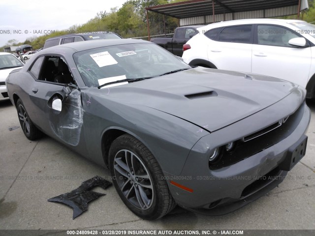 2C3CDZGG4KH583782 - 2019 DODGE CHALLENGER SXT GRAY photo 1