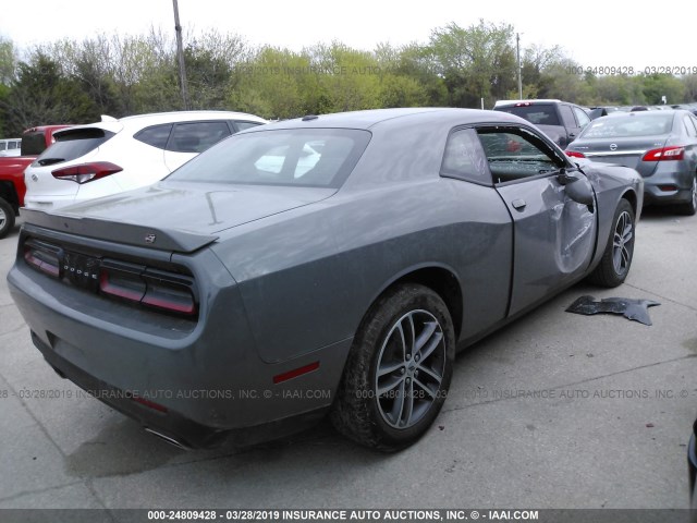 2C3CDZGG4KH583782 - 2019 DODGE CHALLENGER SXT GRAY photo 4