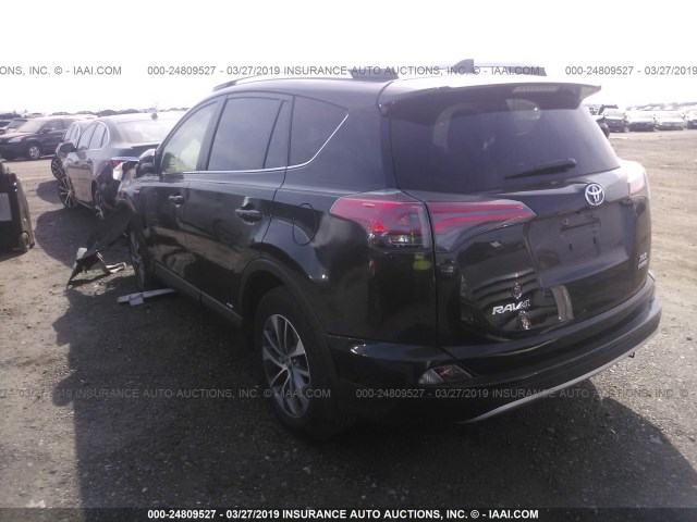 JTMRJREV6GD030751 - 2016 TOYOTA RAV4 HV XLE BLACK photo 3