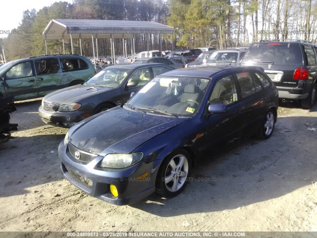 JM1BJ245531129101 - 2003 MAZDA PROTEGE PR5 BLUE photo 2