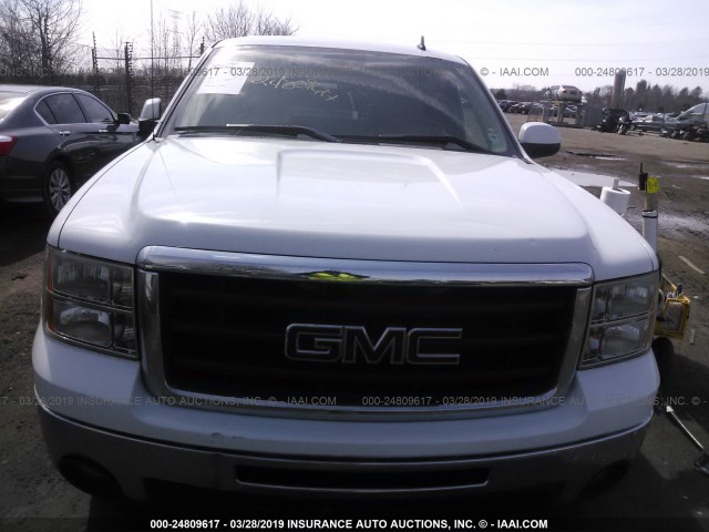 3GTRKWE34AG181477 - 2010 GMC SIERRA K1500 SLT WHITE photo 6