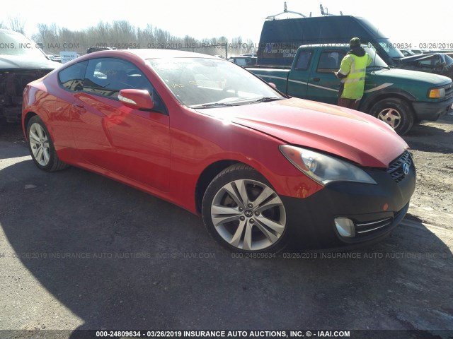 KMHHU6KH6AU014536 - 2010 HYUNDAI GENESIS COUPE 3.8L RED photo 1