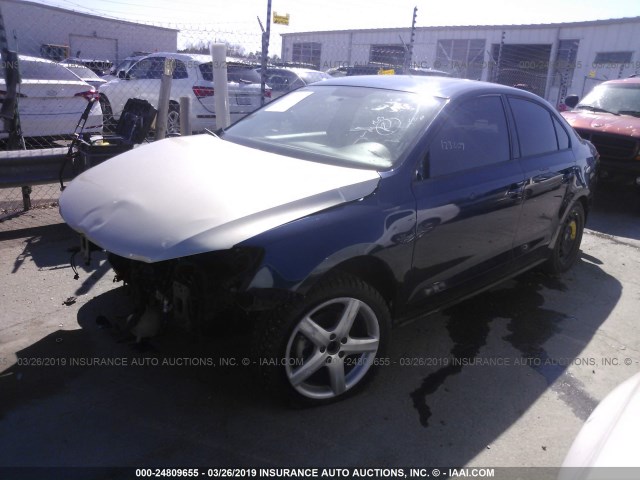 3VWLL7AJXBM131485 - 2011 VOLKSWAGEN JETTA TDI BLUE photo 2