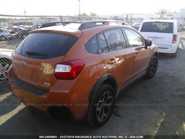 JF2GPAVC8DH850020 - 2013 SUBARU XV CROSSTREK 2.0 PREMIUM ORANGE photo 4