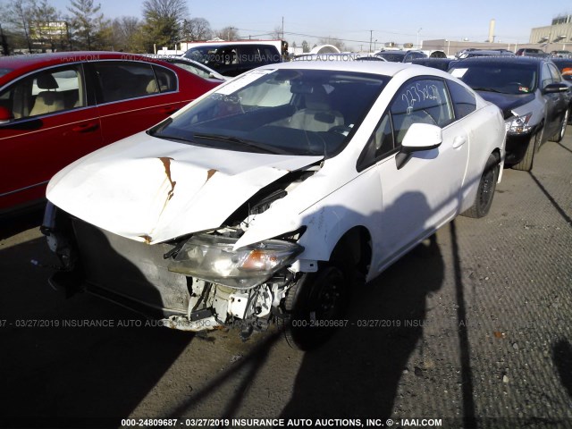 2HGFG3B51DH526186 - 2013 HONDA CIVIC LX WHITE photo 2