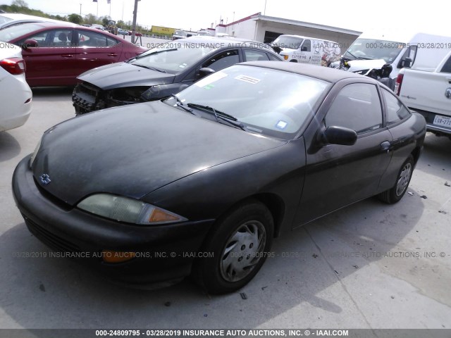 1G1JC1243W7243537 - 1998 CHEVROLET CAVALIER RS BLACK photo 2