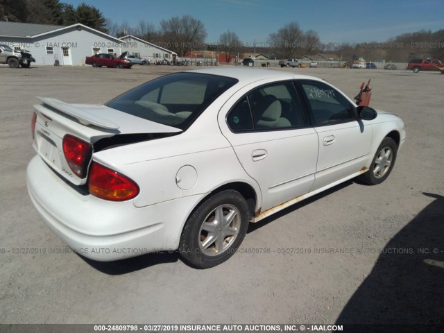 1G3NL52F24C200930 - 2004 OLDSMOBILE ALERO GL WHITE photo 4