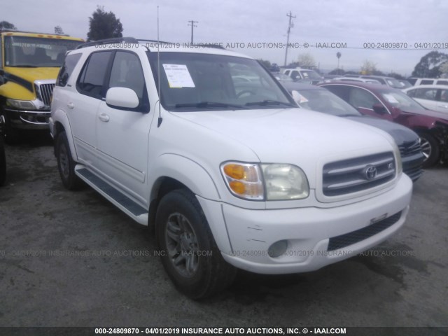 5TDBT48A23S167305 - 2003 TOYOTA SEQUOIA LIMITED WHITE photo 1