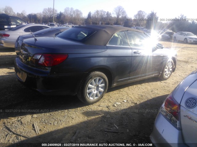 1C3LC45K88N627392 - 2008 CHRYSLER SEBRING BLUE photo 4