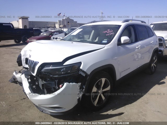 1C4PJLDB0KD392157 - 2019 JEEP CHEROKEE LIMITED WHITE photo 2