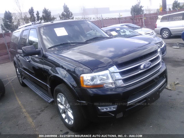 1FMJK1KT8HEA63742 - 2017 FORD EXPEDITION EL LIMITED BLACK photo 1