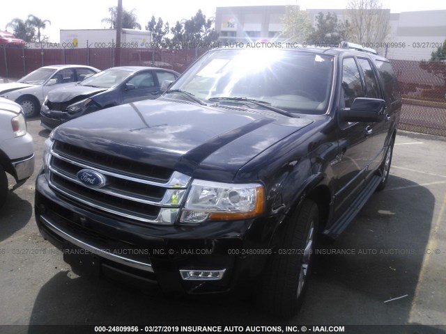 1FMJK1KT8HEA63742 - 2017 FORD EXPEDITION EL LIMITED BLACK photo 2