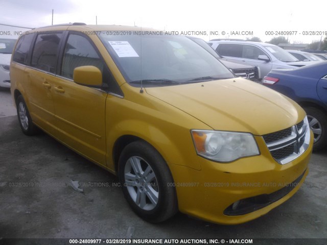 2C4RDGDG7CR294504 - 2012 DODGE GRAND CARAVAN CREW YELLOW photo 1