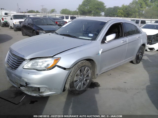 1C3CCBAB1CN292186 - 2012 CHRYSLER 200 LX SILVER photo 2