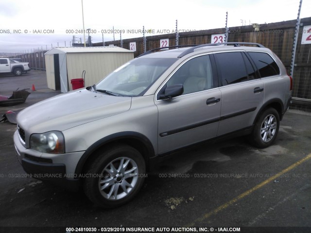 YV1CZ91H941121910 - 2004 VOLVO XC90 T6 GOLD photo 2