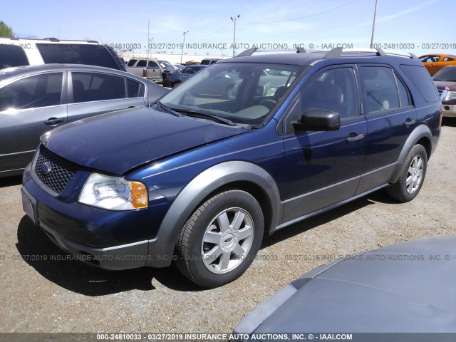 1FMZK04185GA42303 - 2005 FORD FREESTYLE SE BLUE photo 2