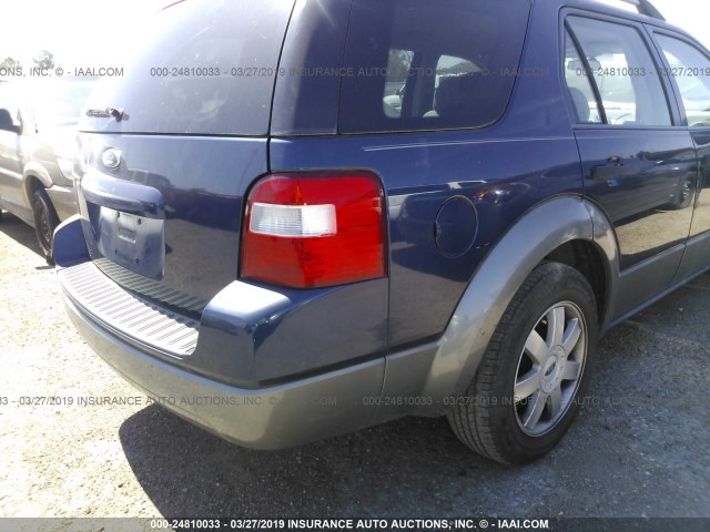 1FMZK04185GA42303 - 2005 FORD FREESTYLE SE BLUE photo 6