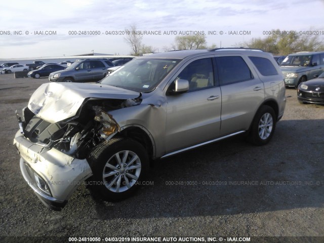 1C4RDHAG8EC317939 - 2014 DODGE DURANGO SXT GOLD photo 2