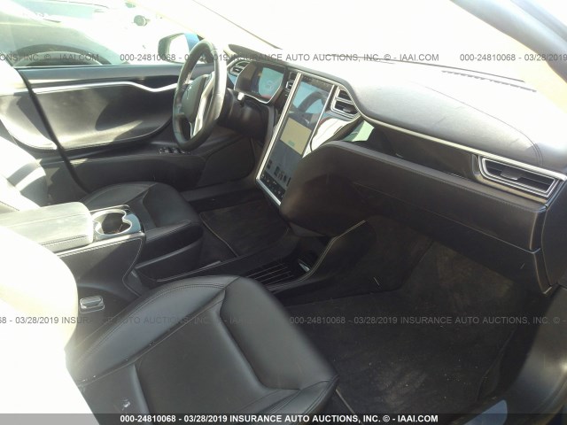 5YJSA1E19FF118815 - 2015 TESLA MODEL S Dark Blue photo 5