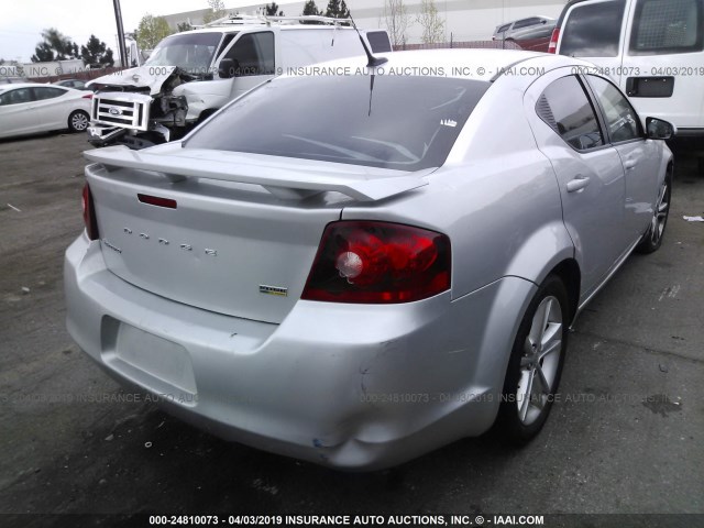 1B3BD1FG2BN510400 - 2011 DODGE AVENGER MAINSTREET SILVER photo 4