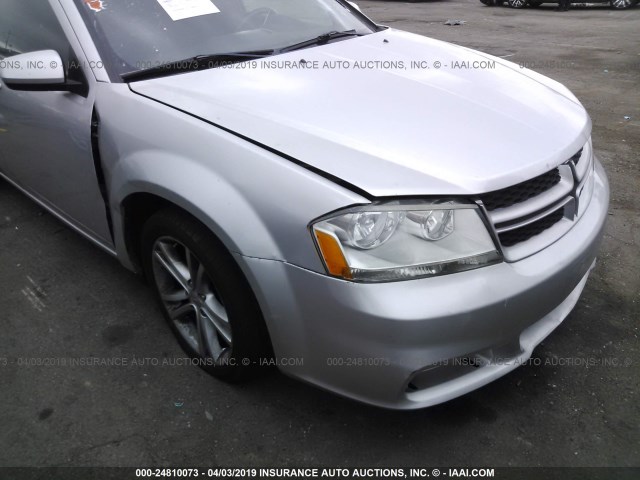 1B3BD1FG2BN510400 - 2011 DODGE AVENGER MAINSTREET SILVER photo 6