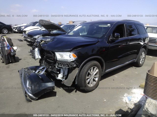 1C4RDHDG0FC906884 - 2015 DODGE DURANGO LIMITED BLACK photo 2