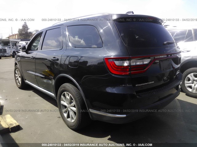 1C4RDHDG0FC906884 - 2015 DODGE DURANGO LIMITED BLACK photo 3