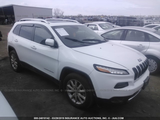 1C4PJMDS1GW249185 - 2016 JEEP CHEROKEE LIMITED WHITE photo 1