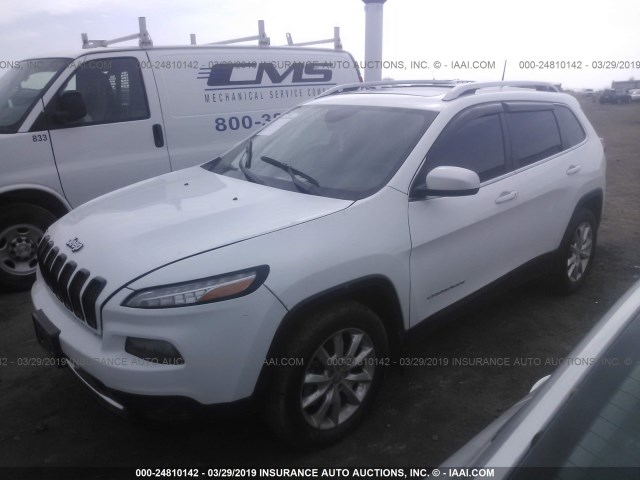 1C4PJMDS1GW249185 - 2016 JEEP CHEROKEE LIMITED WHITE photo 2