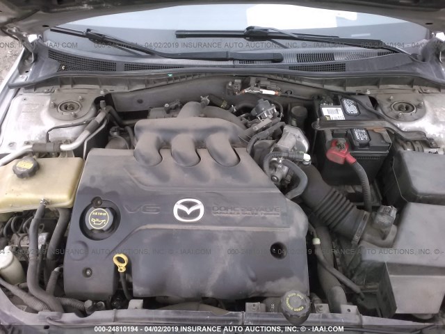 1YVHP80D465M58663 - 2006 MAZDA 6 S SILVER photo 10