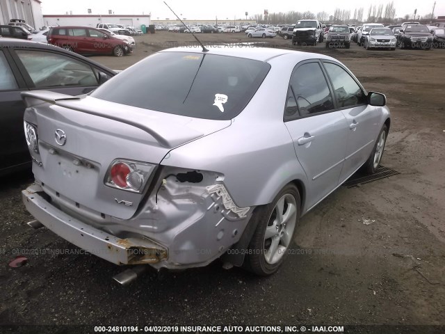 1YVHP80D465M58663 - 2006 MAZDA 6 S SILVER photo 4