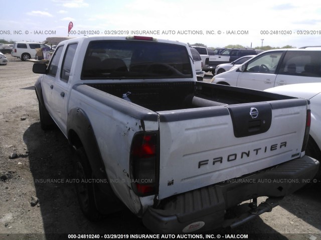 1N6ED27T54C424300 - 2004 NISSAN FRONTIER CREW CAB XE V6 WHITE photo 3