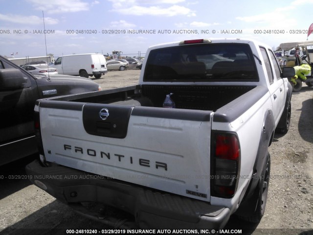 1N6ED27T54C424300 - 2004 NISSAN FRONTIER CREW CAB XE V6 WHITE photo 4