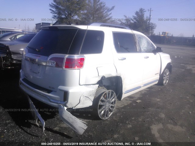 2GKFLVE34G6252731 - 2016 GMC TERRAIN DENALI WHITE photo 4